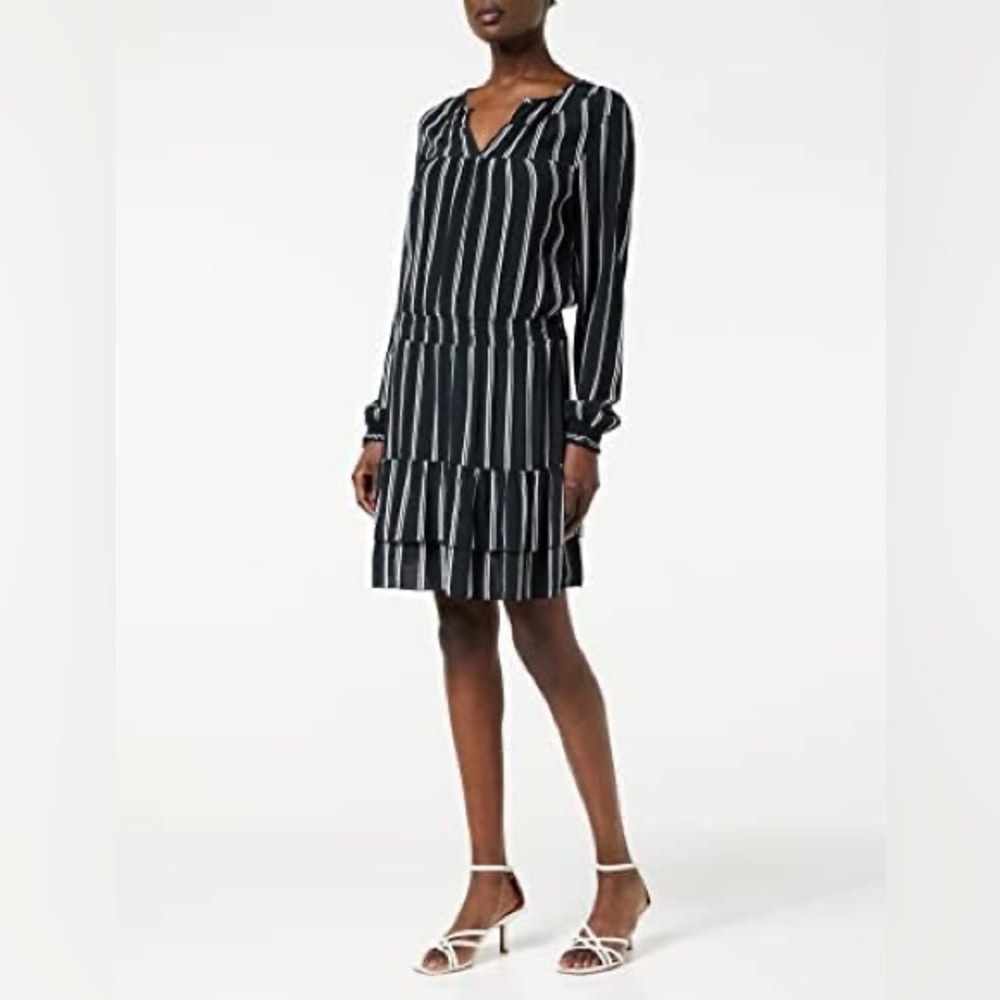 Sparkz Striped Black and White Women's Dress